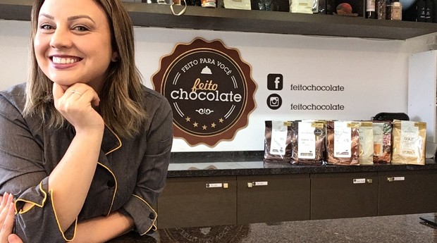 A Feito Chocolate também conta com uma loja física em Curitiba (PR). (Foto: Divulgação)