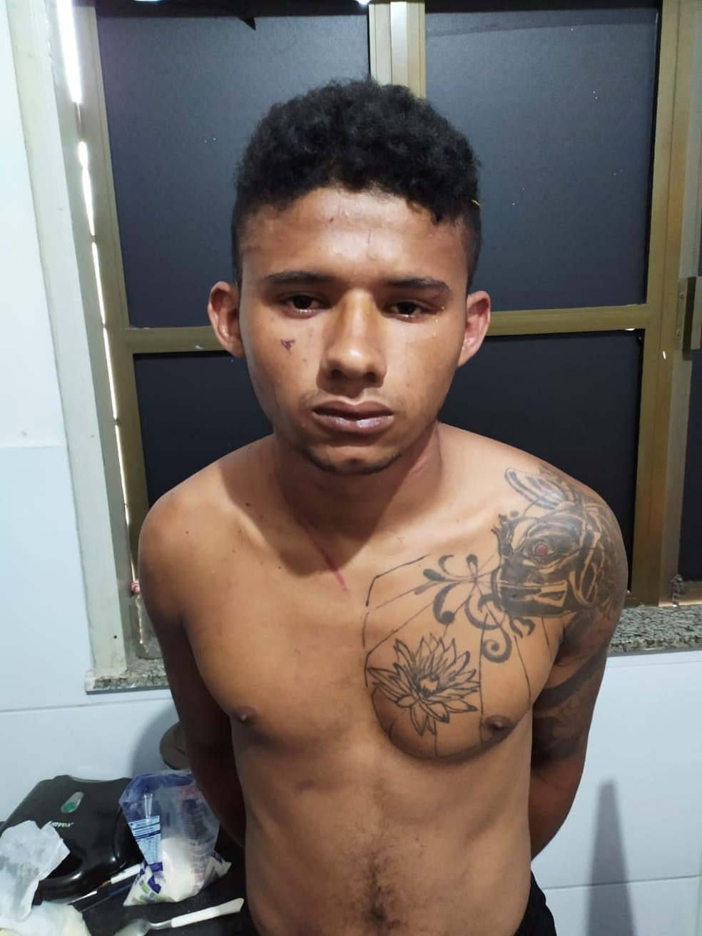 Daniel Santos Sousa, de 22 anos, foi preso e confessou ter matado a jovem Thays Andrade em Bom Jardim, no MA â€” Foto: DivulgaÃ§Ã£o/PolÃ­cia Militar