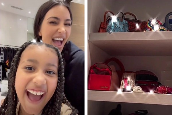 North West, filha mais velha de Kim Kardashian, mostrou sua coleção de bolsas de grife no TikTok (Foto: reprodução / TikTok)