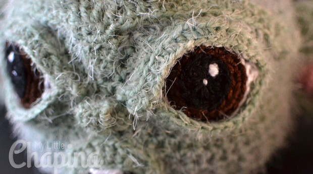 Detalhes dos olhos do Baby Yoda (Foto: Reprodução)