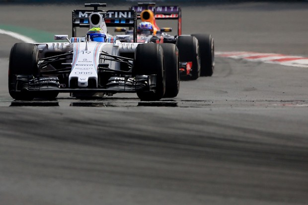 Williams de Massa durante o GP do México: piloto chegou em 6º (Foto: Getty Images)