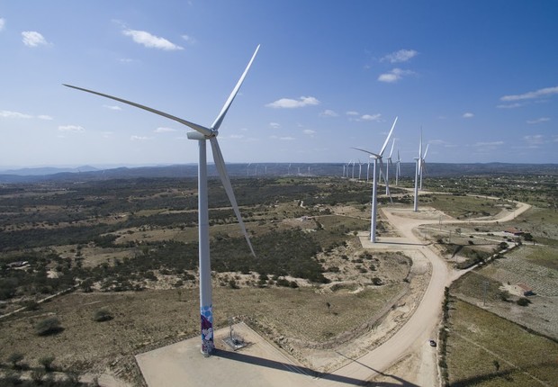 Turbina eólica; energia eólica (Foto: Danilo Reis/Divulgação)