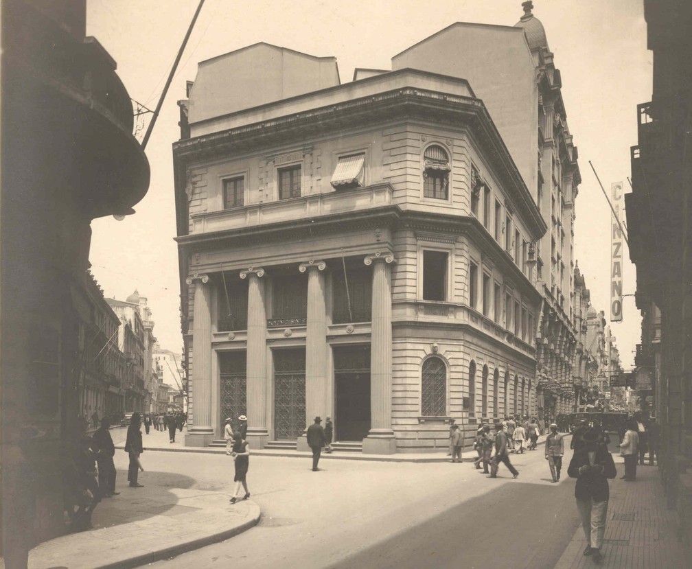 Largo do Café - Escritório Central S.A. Moinho Santista – década de 1930  — Foto: Arquivo Bunge