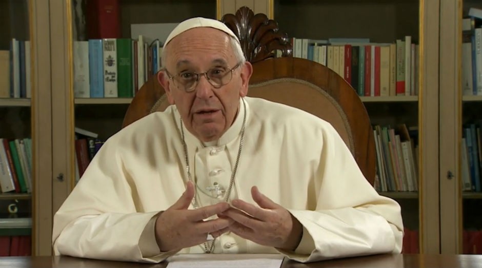 Papa Francisco falou ao vivo direto do Vaticano (Foto: Reprodução TED Talks)