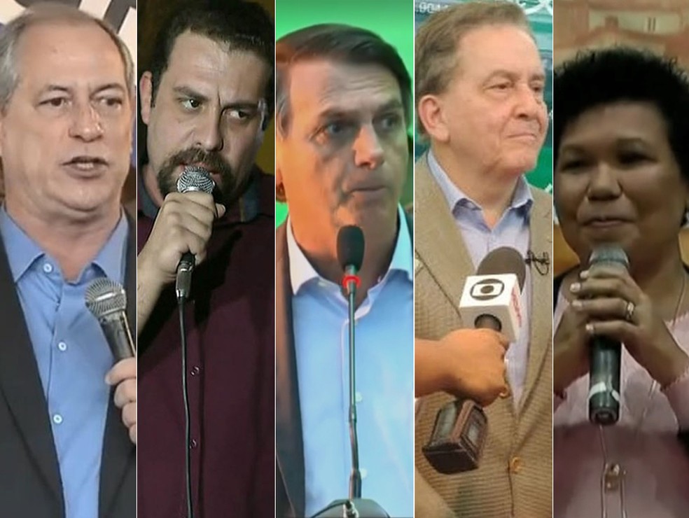 Candidatos à Presidência da República definidos em convenção para as eleições de 2018 (Foto: Reprodução)