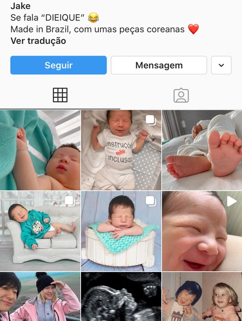 Fotos publicadas no perfil do filho de Pyong no Instagram (Foto: Reprodução)