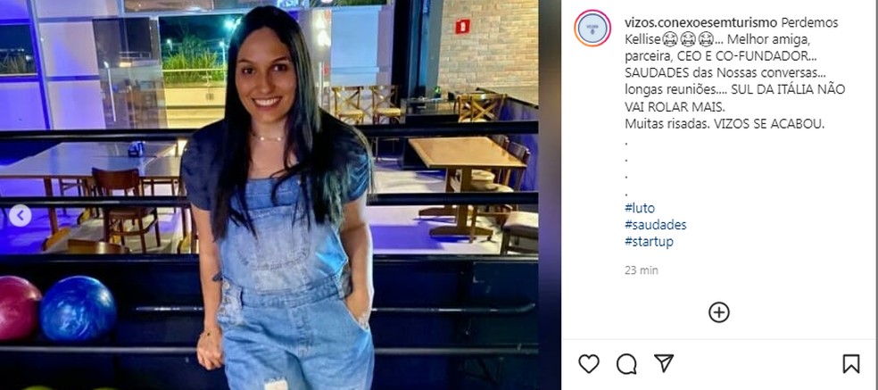 Kelisse Nascimento de Barros, 29 anos, era organizadora de uma das excursões para cachoeira — Foto: Reprodução/Instagram