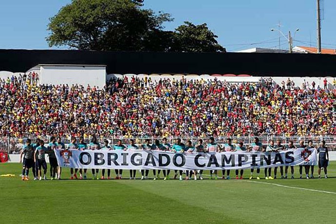 jogadores de portugal agradecem Campinas (Foto: Reprodução / Facebook)