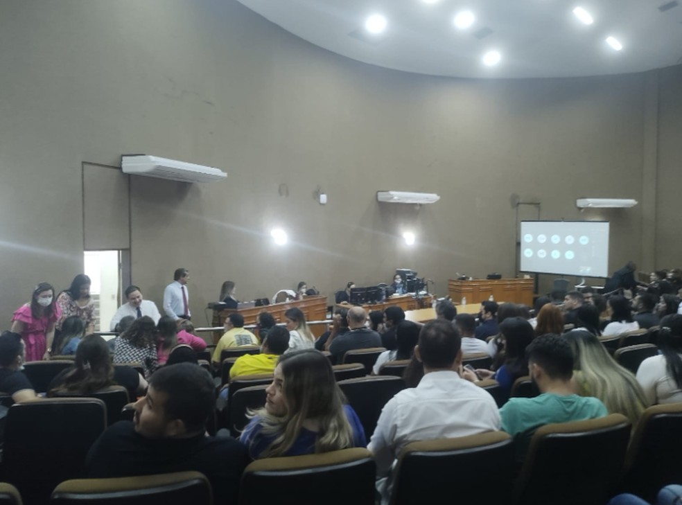 Julgamento de Zé do Valério iniciou por volta das 10h desta quarta-feira (25).  — Foto: Darley Melo/Sistema Verdes Mares