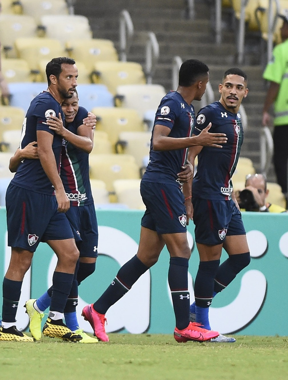 Nen�, Wellington Silva, Marcos Paulo e Gilberto foram os autores dos gols do Fluminense contra o Resende � Foto: Andr� Dur�o