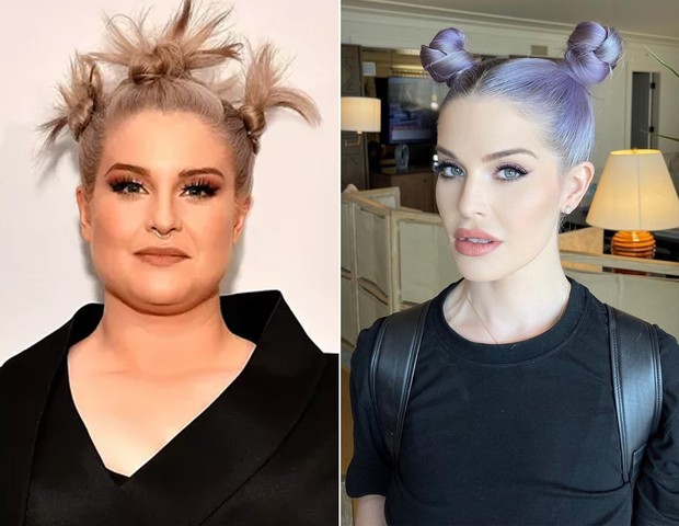 Antes e depois de Kelly Osbourne (Foto: Getty Images e Reprodução / Instagram)