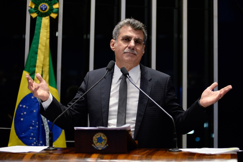 Imagem mostra o senador Romero Jucá (PMDB-RR), líder do governo Temer no Senado (Foto: Jefferson Rudy/Agência Senado)