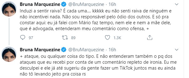 Bruna Marquezine rebate crítica (Foto: Reprodução / Twitter)
