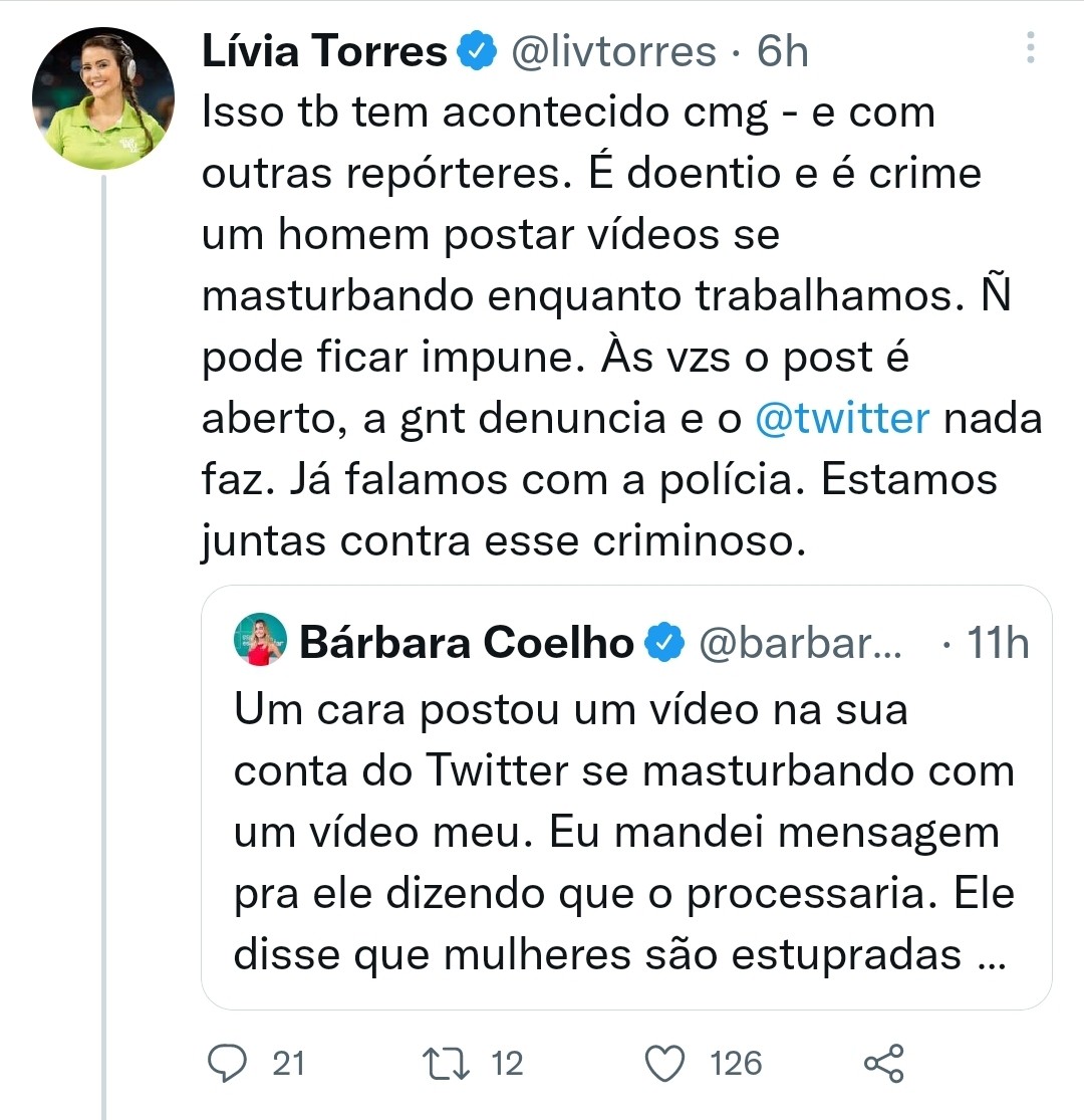 Lívia Torres (Foto: Reprodução/Twitter)