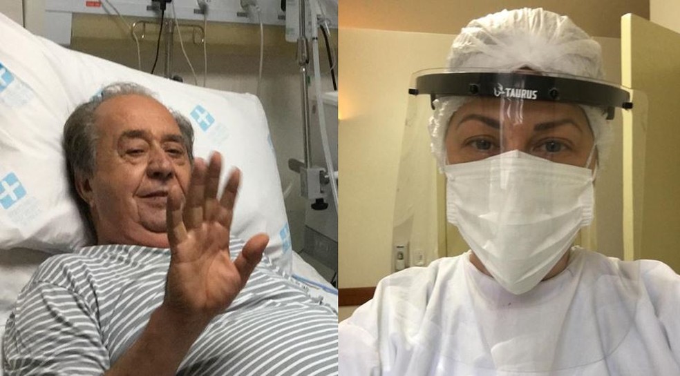 Médica relatou sobre o dilema de precisar entubar o próprio pai por causa da Covid-19, em Francisco Beltrão — Foto: Arquivo pessoal