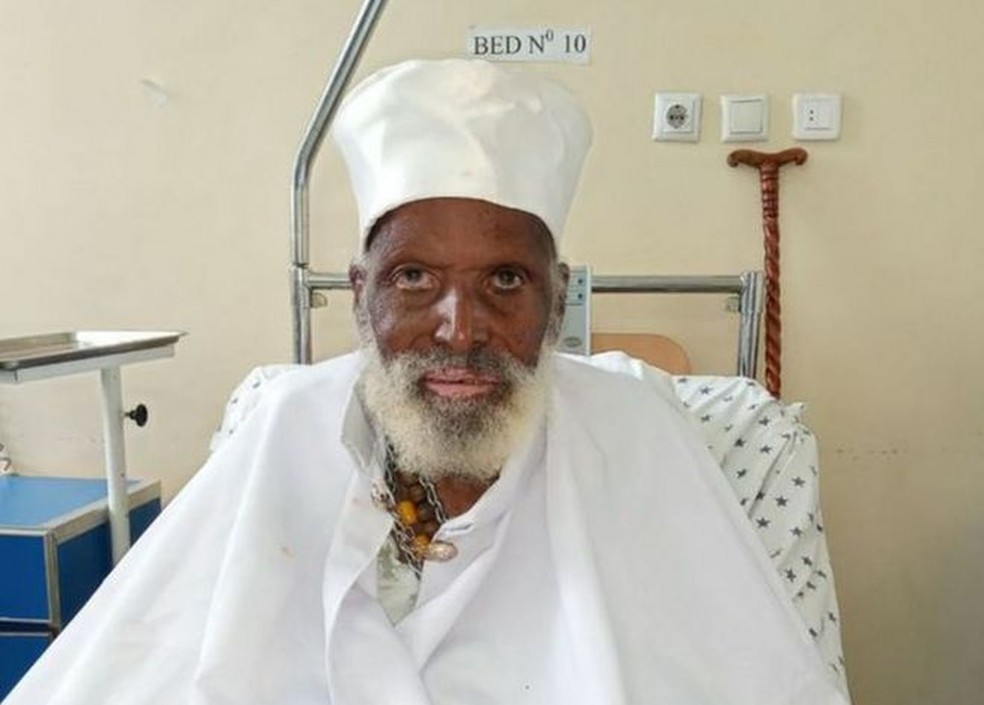 Aba Tilahun no hospital — Foto: Arquivo pessoal-Hana Atsbeha via BBC