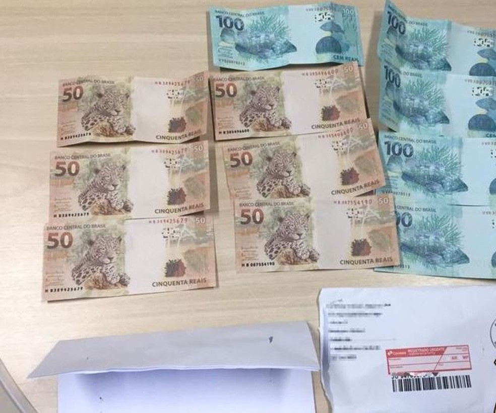 PF prende em Natal suspeito de receber dinheiro falso pelos Correios — Foto: Cedida