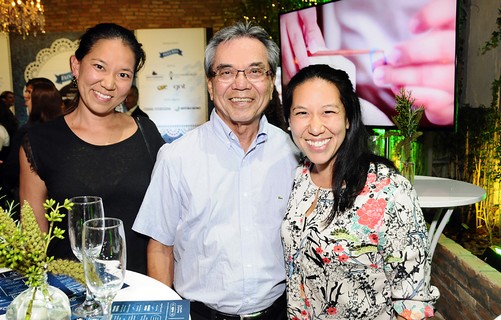 Maristela Igawa, Wilson Igawa e Mariana Igawa, família vencedora da categoria Receitas com Queijos Faixa Azul 