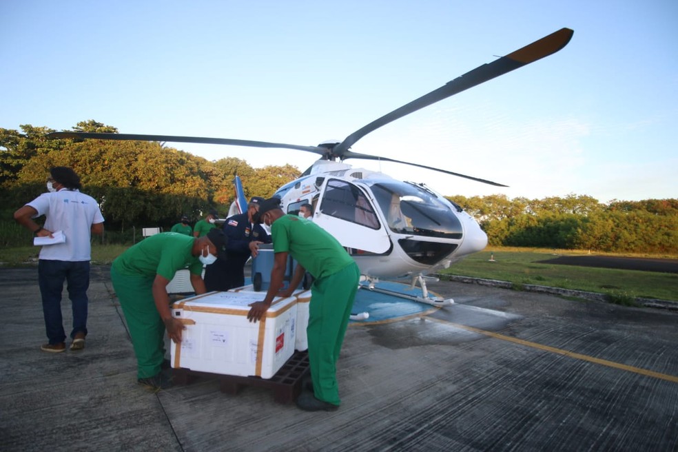 Novas doses da Coronavac chegam em Salvador nesta quarta-feira — Foto: Alberto Maraux / SSP-BA