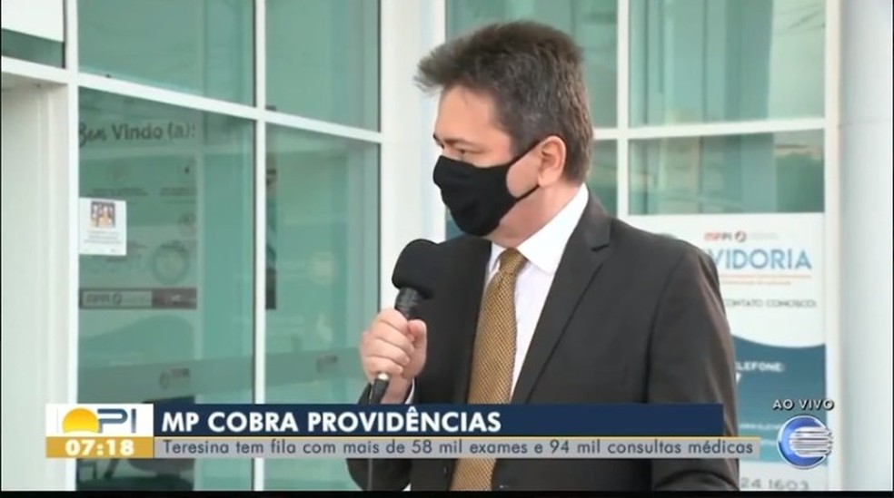 Promotor Eny Pontes fala sobre fila de espera para atendimento médico na rede pública de saúde em Teresina — Foto: Rede Clube