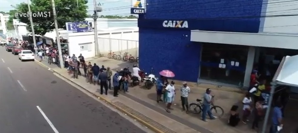 Agncia da Caixa em Campo Grande  Foto: TV Morena/Reproduo