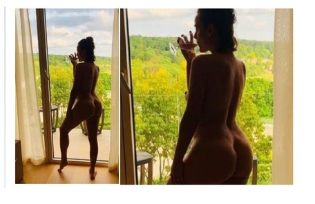 Juliana Silveira compartilhou clique em que aparece nua com o corpo sombreado Reprodução/Instagram