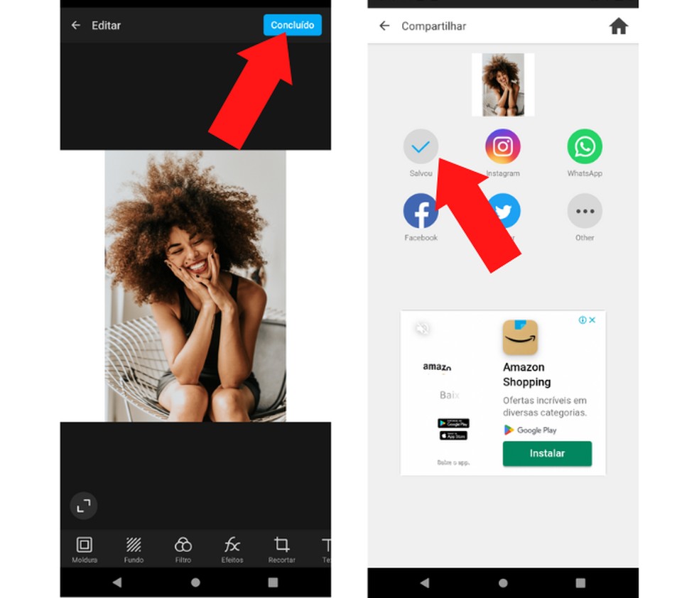 Bordas adicionadas à imagem permitirão que ela apareça por completo nas redes sociais — Foto: Reprodução/Mariana Tralback