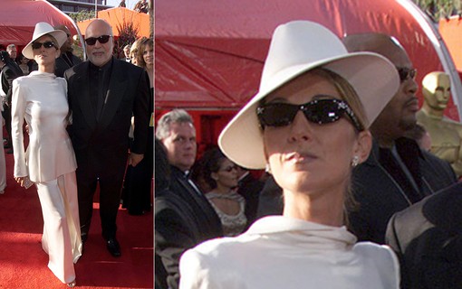 Celine Dion arrasou na 71ª cerimônia do Oscar, em 1999. Ela usou um terninho branco da Dior. Na época, o look foi o maior sucesso. 