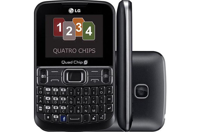 Celular LG C299 tem botão rápido para acessar o Facebook (Foto: Divulgação/LG)