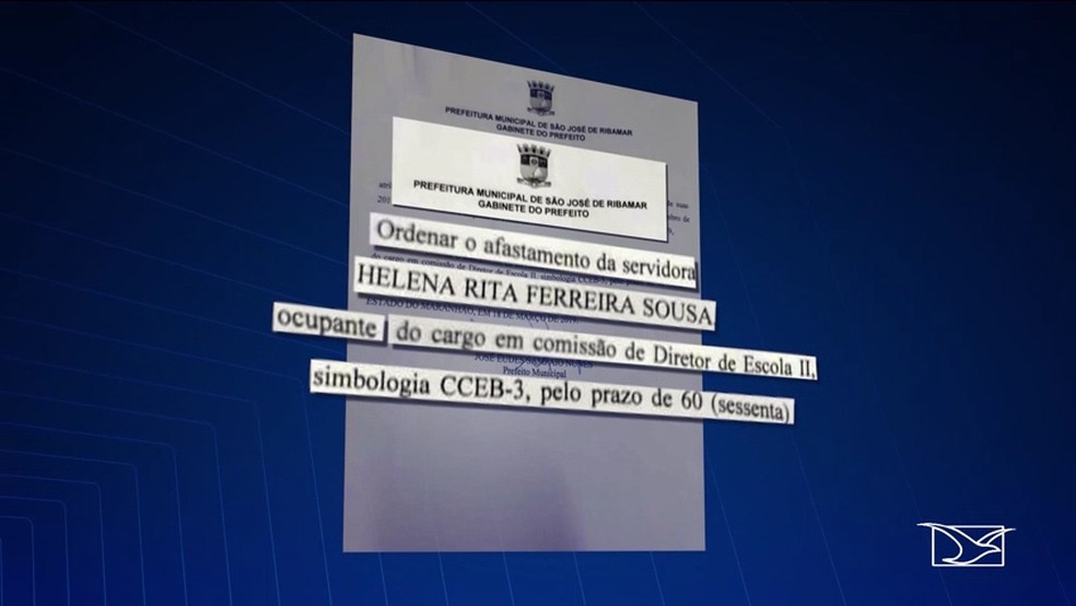Prefeitura de SÃ£o JosÃ© de Ribamar afastou a diretora Helena da escola por 60 dias â Foto: ReproduÃ§Ã£o/TV Mirante