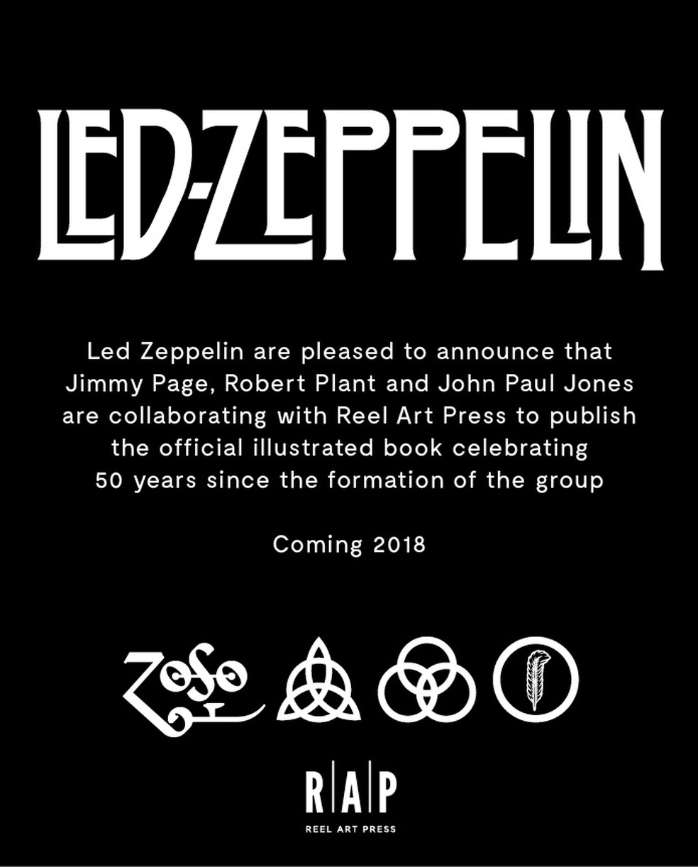 Led Zeppelin vai lançar livro ilustrado inédito para celebrar 50 anos de carreira (Foto: Divulgação)