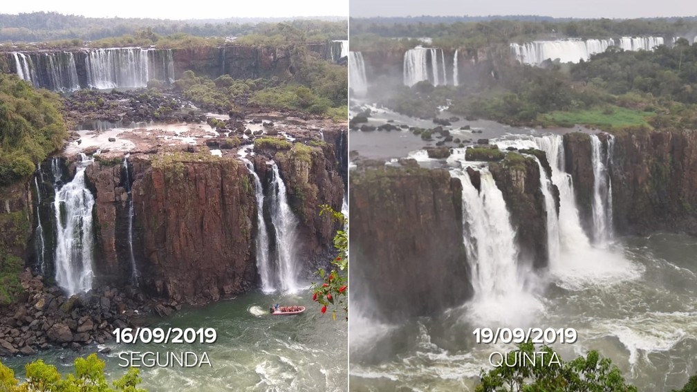 Chuva Aumenta Vazao E Muda Cenario Nas Cataratas Do Iguacu Assista Ao Video Oeste E Sudoeste G1