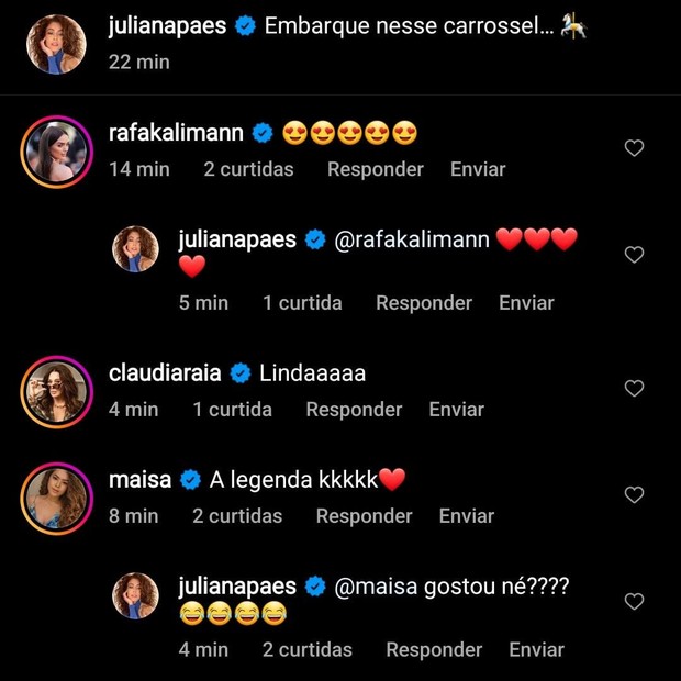 Juliana Paes ganha elogios de famosas (Foto: Reprodução/Instagram)