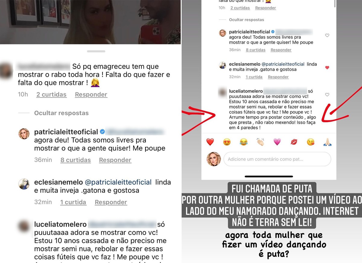 Patrícia Leitte faz boletim de ocorrência contra hater (Foto: Reprodução / Instagram)