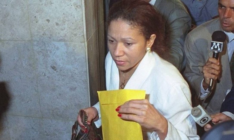 Jorgina, em 1991, época em que foi investigada por desvios do INSS — Foto: Reprodução