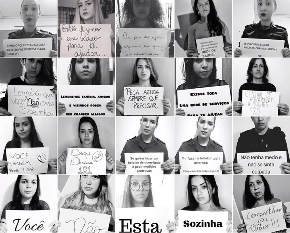 Grupo gravou v&iacute;deo que incentiva den&uacute;ncias de viol&ecirc;ncia contra a mulher &mdash; Foto: Arquivo Pessoal