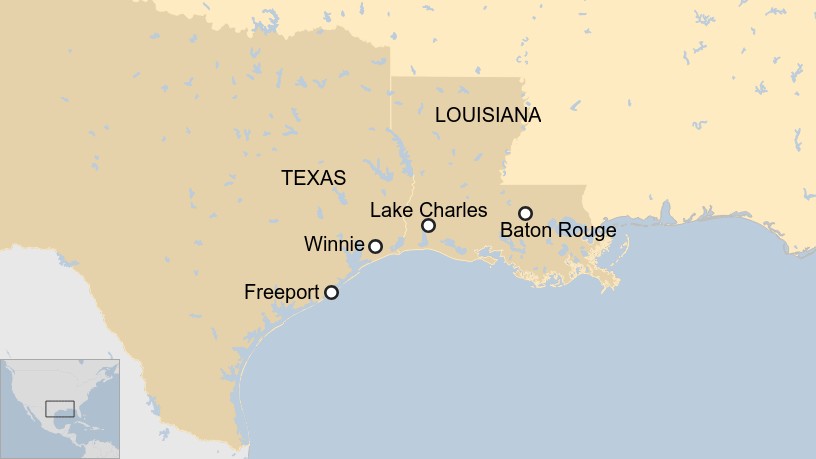 BBC - mapa mostra a localização das reservas de petróleo dos EUA (Foto: BBC)
