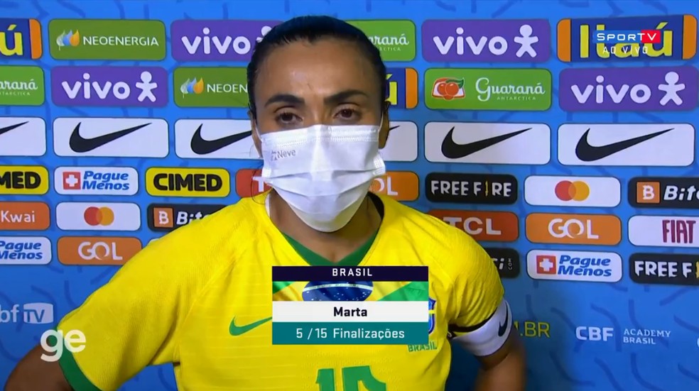 Marta afirmou que deseja voltar &agrave; Para&iacute;ba em breve &mdash; Foto: Reprodu&ccedil;&atilde;o / SporTV