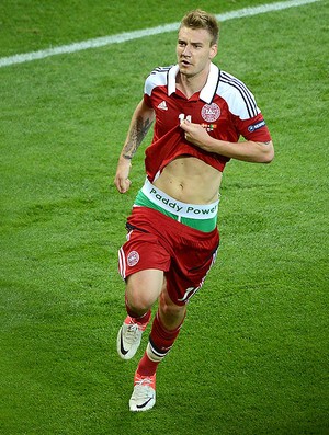 Bendtner, Dinamarca, Eurocopa (Foto: Agência AFP)