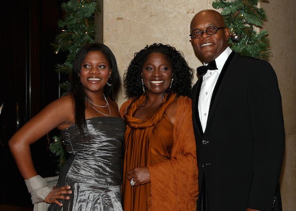 O ator Samuel L. Jackson junto com sua esposa e a filha de ambos (Foto: Getty Images)
