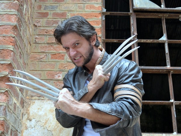 Marcel Perez é sósia do personagem Wolverine (Foto: Claudia Assencio/G1)