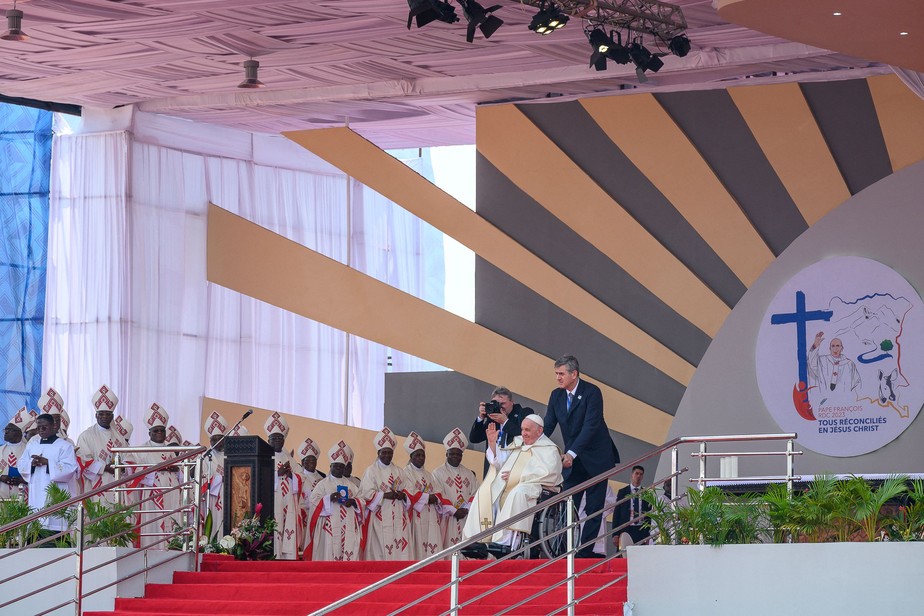 Papa Francisco em missa em Kinshasa, capital da República Democrática do Congo