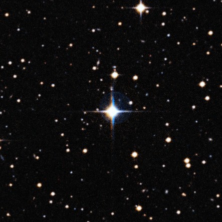 Um vislumbre do futuro do Sol: foto mostra a gêmea solar HIP 102152, quatro bilhões de anos mais velha que nossa estrela-mãe (Foto: ESO/Digitized Sky Survey 2/Davide De Martin)