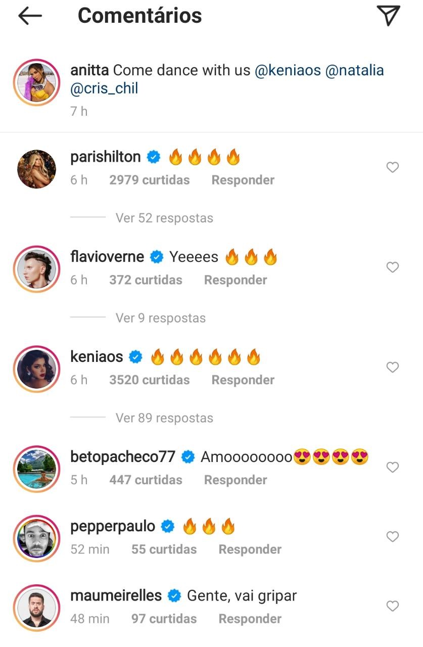 Anitta ganha comentário de Paris Hilton em vídeo dançando novo hit (Foto: Reprodução: Instagram)