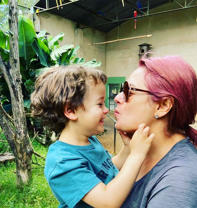 Priscilla Portugal e seu filho, Raul, 3 anos (Foto: Arquivo pessoal)