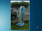 Estátua de santa que teve cabeça arrancada é restaurada em Fortaleza