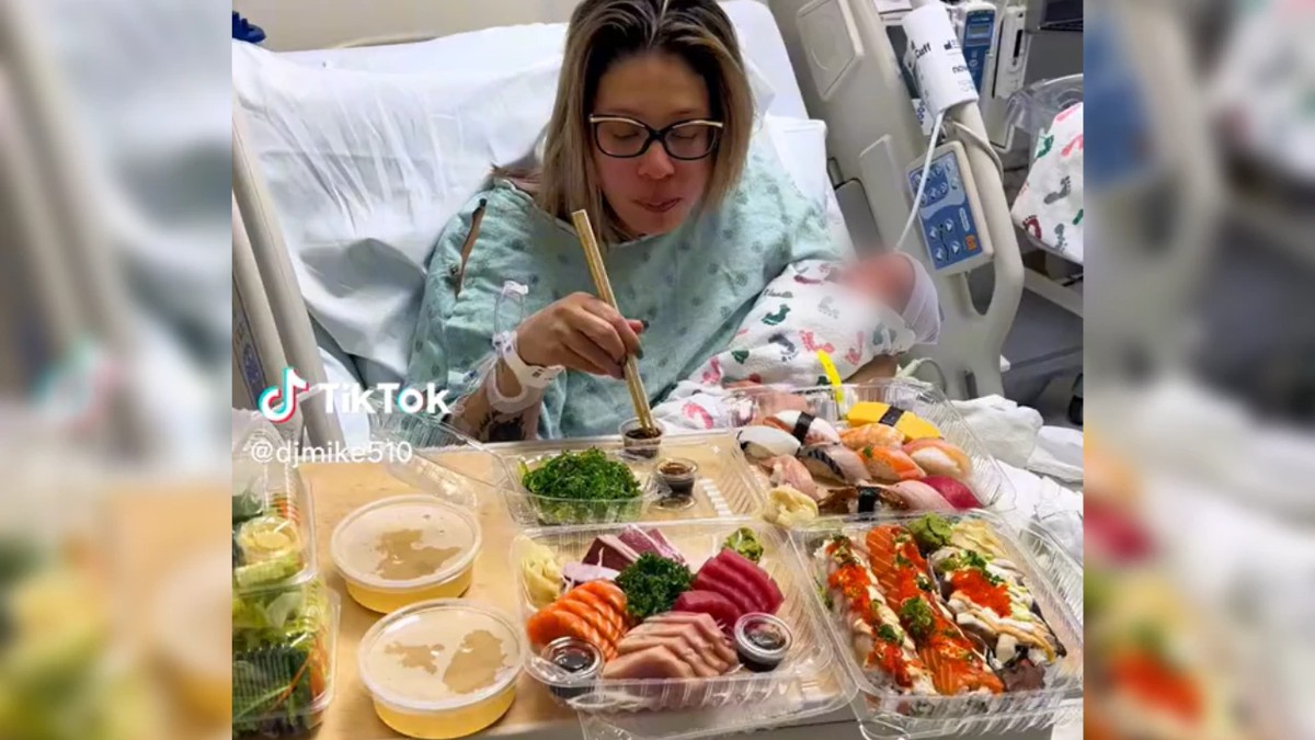 お父さんが病院の寿司ごちそうをシェア: 「私の妻の出産後の食事は伝説的でした」と言う | 食べ物