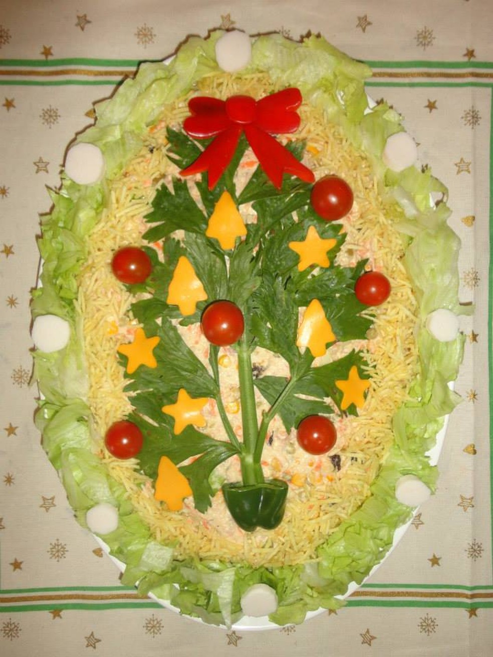 Salpicão de Frango Defumado - Decoração: Árvore de Natal | Natal | Receitas