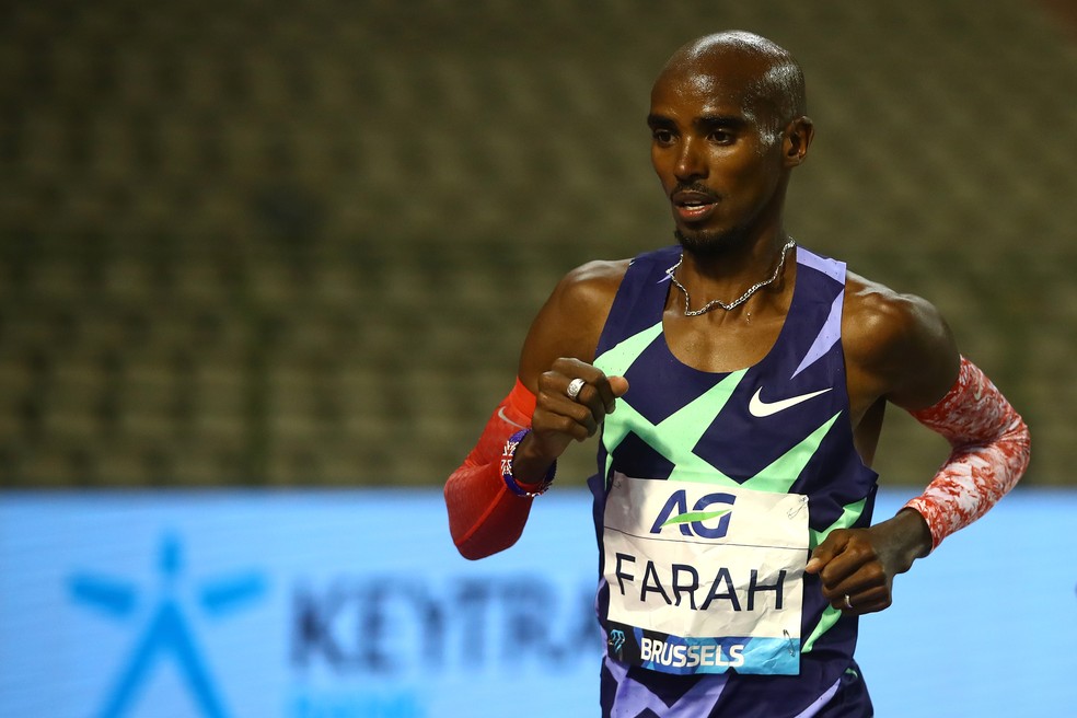 Mo Farah quebra recorde mundial de Haile Gebrselaisse em etapa da Diamond League — Foto: Dean Mouhtaropoulos/Getty Images