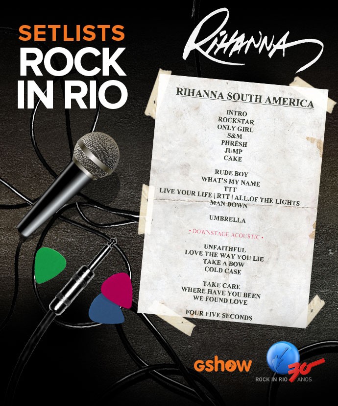 Setlist Rihanna (Foto: Gshow)